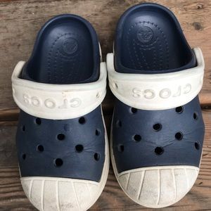 Navy/ oyster crocs toddler size 9